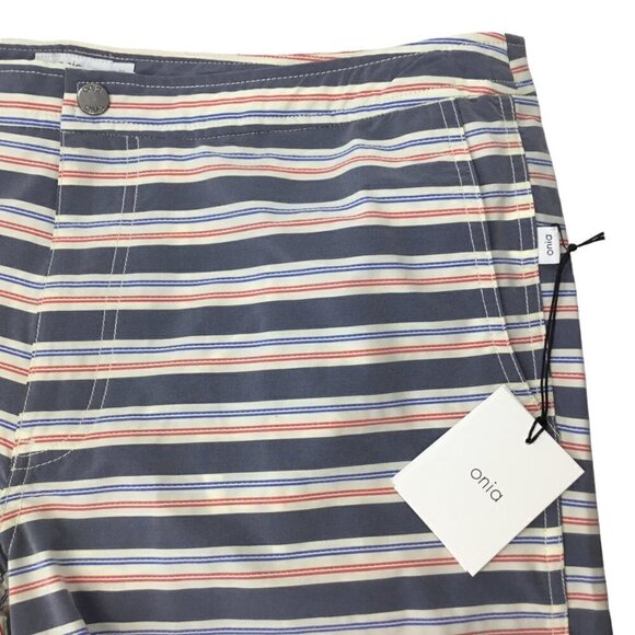Onia The Calder NWT Americana Multi Stripe Striped Swim Trunks Shorts 38 Lined - Picture 2 of 8